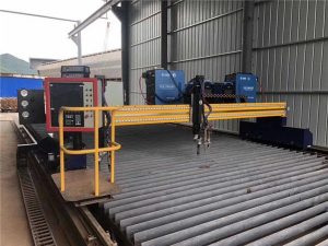 Ang awtomatikong CNC Plasma Cutting Machine Double Pagmamaneho 4m Span 15m Riles